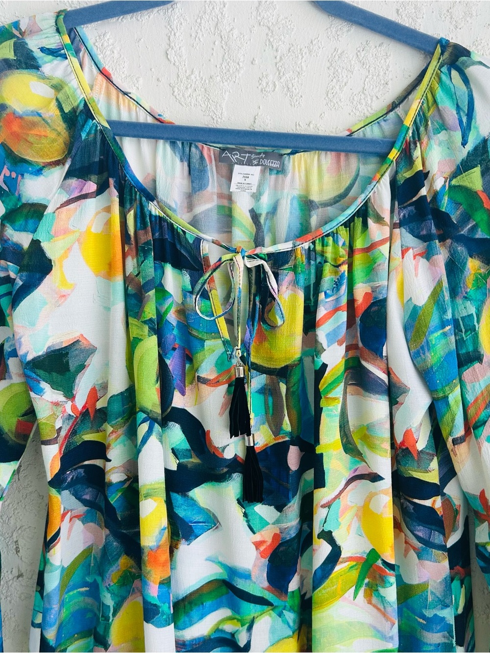 Dolcezza Simply Art Colorful Abstract Blouse - Multicolor